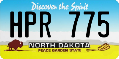 ND license plate HPR775
