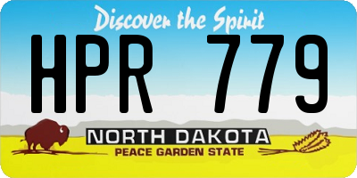 ND license plate HPR779