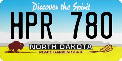 ND license plate HPR780
