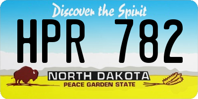 ND license plate HPR782
