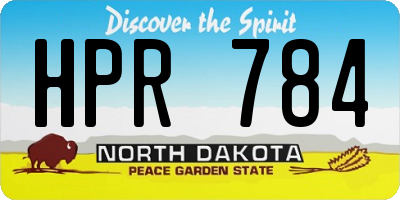 ND license plate HPR784