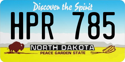 ND license plate HPR785