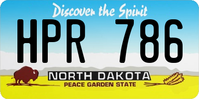 ND license plate HPR786