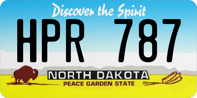 ND license plate HPR787