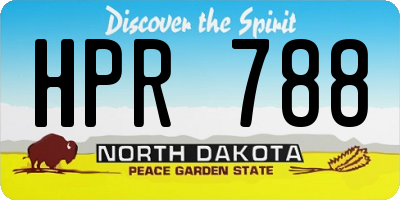 ND license plate HPR788