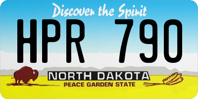 ND license plate HPR790