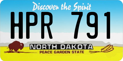 ND license plate HPR791
