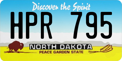 ND license plate HPR795