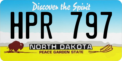 ND license plate HPR797