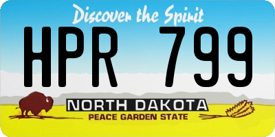 ND license plate HPR799