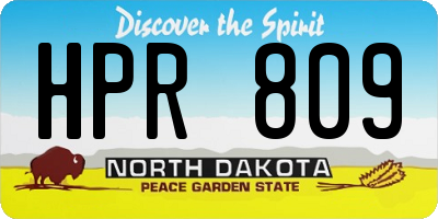 ND license plate HPR809