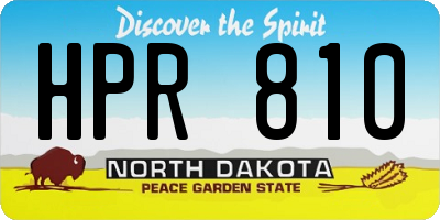 ND license plate HPR810