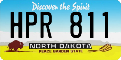 ND license plate HPR811
