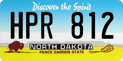 ND license plate HPR812