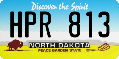ND license plate HPR813