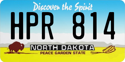 ND license plate HPR814