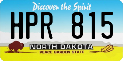 ND license plate HPR815