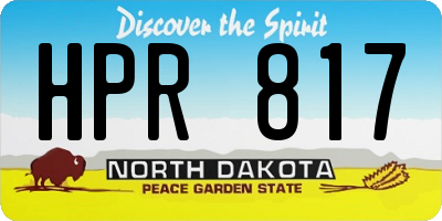 ND license plate HPR817