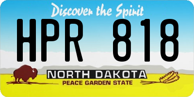 ND license plate HPR818