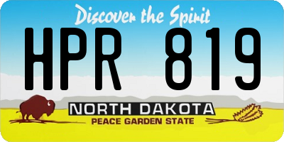 ND license plate HPR819