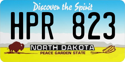 ND license plate HPR823