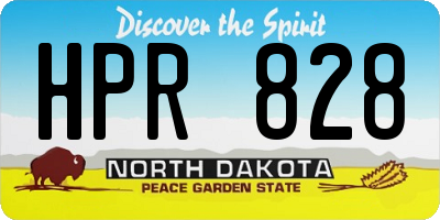 ND license plate HPR828