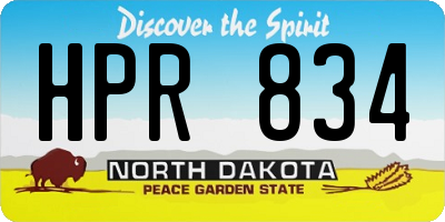 ND license plate HPR834