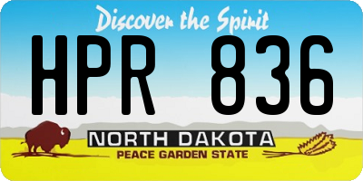 ND license plate HPR836
