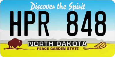 ND license plate HPR848