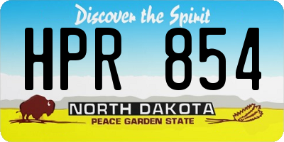 ND license plate HPR854