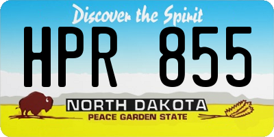 ND license plate HPR855