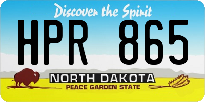 ND license plate HPR865