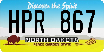 ND license plate HPR867