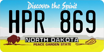 ND license plate HPR869