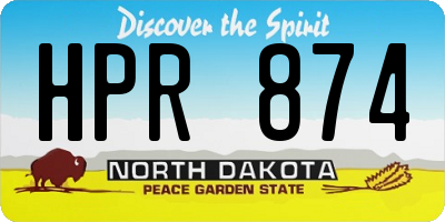 ND license plate HPR874