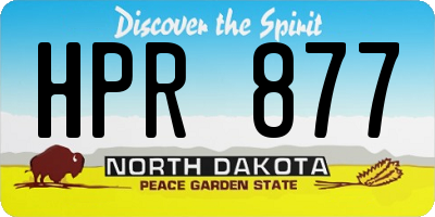 ND license plate HPR877