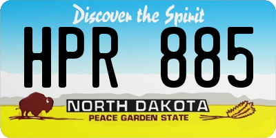 ND license plate HPR885