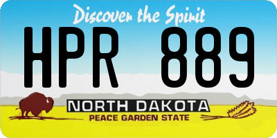 ND license plate HPR889