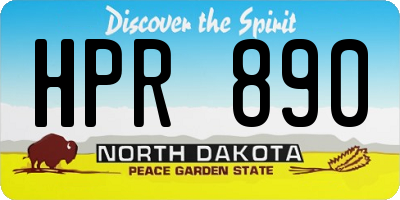 ND license plate HPR890
