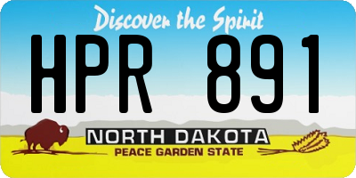 ND license plate HPR891