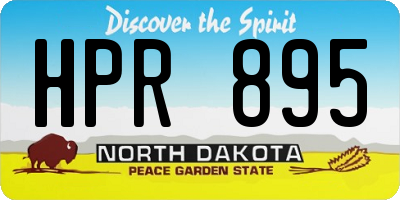 ND license plate HPR895