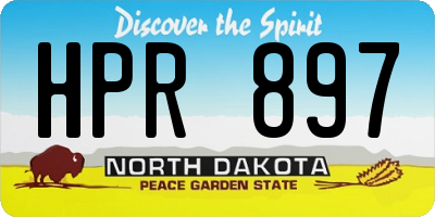 ND license plate HPR897