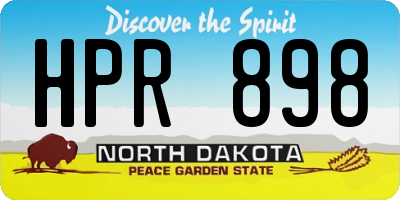 ND license plate HPR898