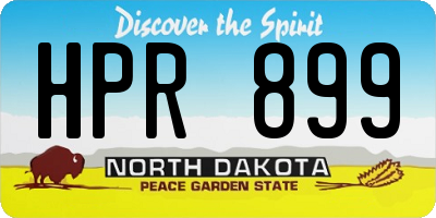 ND license plate HPR899