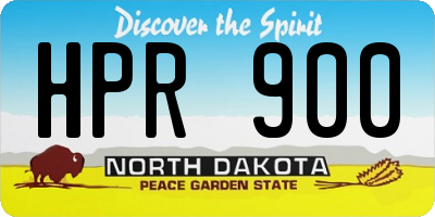 ND license plate HPR900