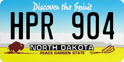 ND license plate HPR904