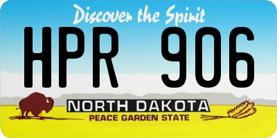 ND license plate HPR906