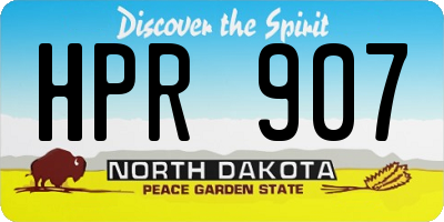 ND license plate HPR907