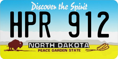 ND license plate HPR912