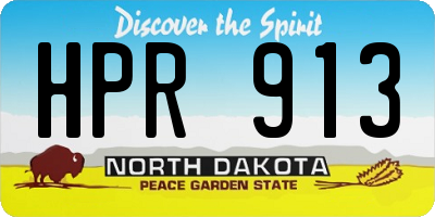 ND license plate HPR913